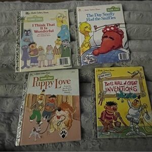 Bundle of 4 Sesame Street A Little Golden Books